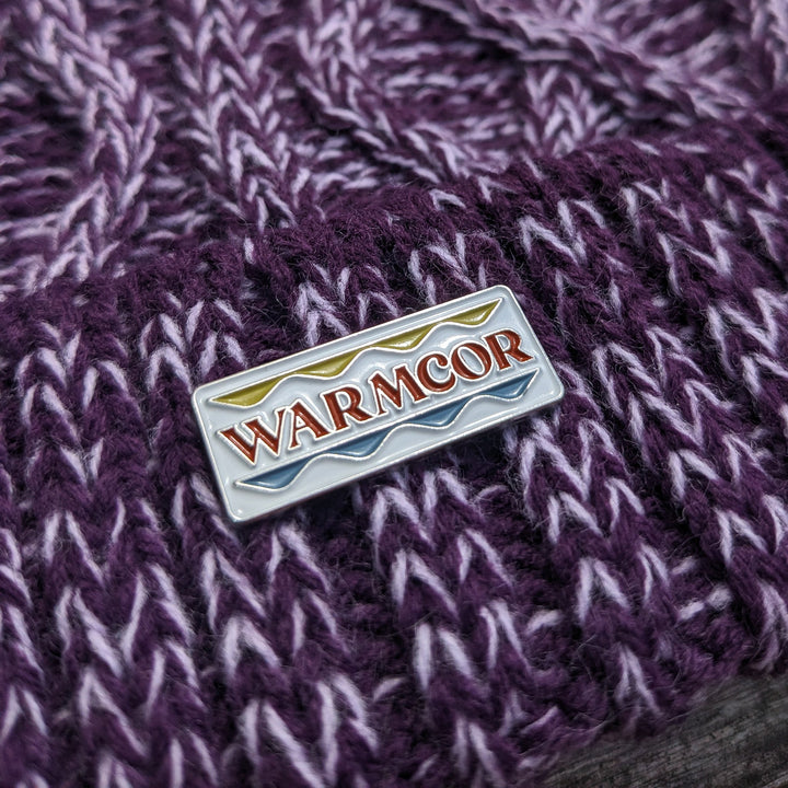 Cable Knit Bobble Hat - Lilac & Plum