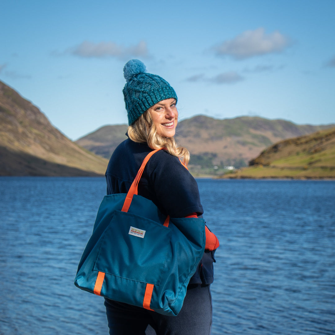 Waterproof Canvas Tote Bag - Teal