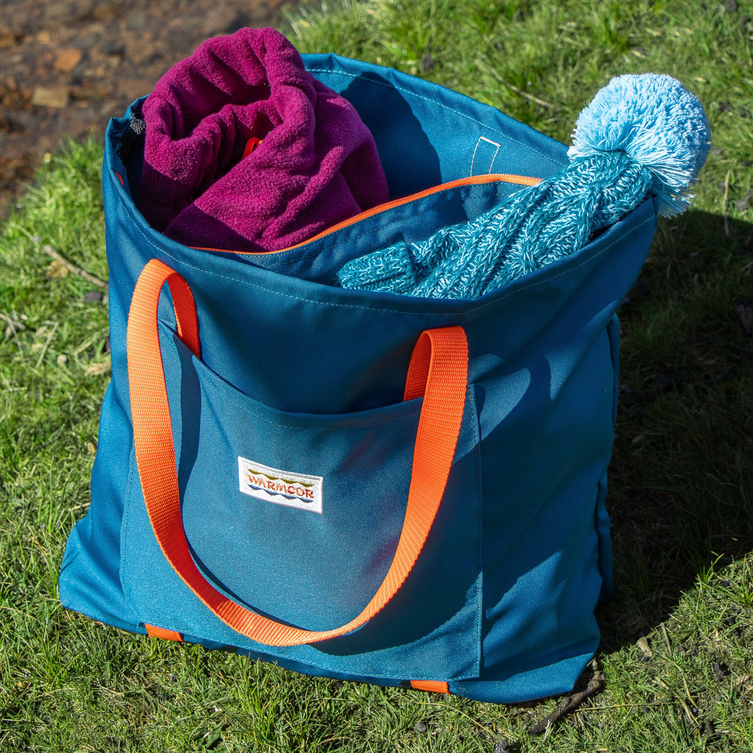 Waterproof Canvas Tote Bag - Teal