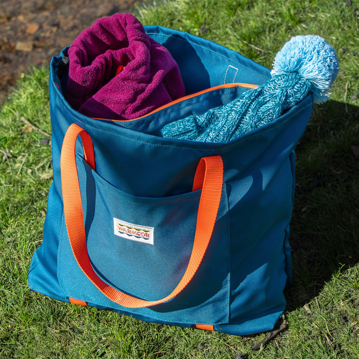 Waterproof Canvas Tote Bag - Teal
