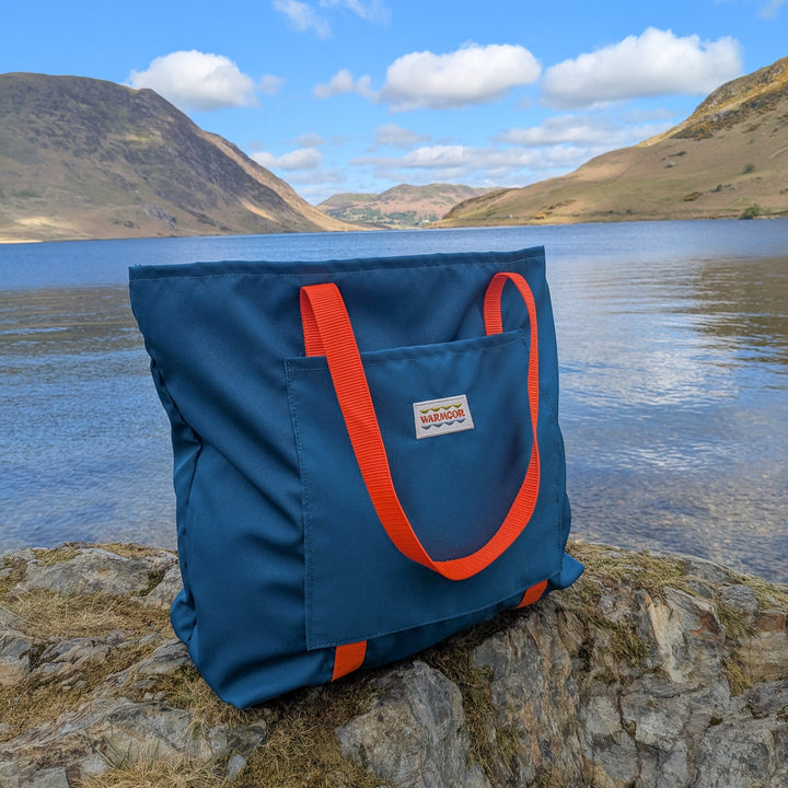 Waterproof Canvas Tote Bag - Teal