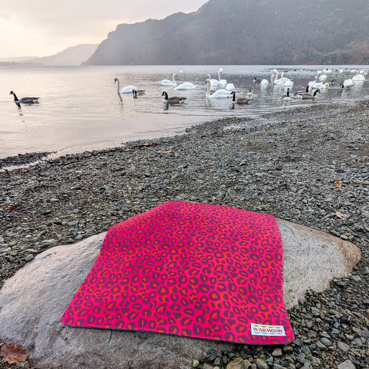 Coral Leopard Water-Resistant Outdoor Changing Mat