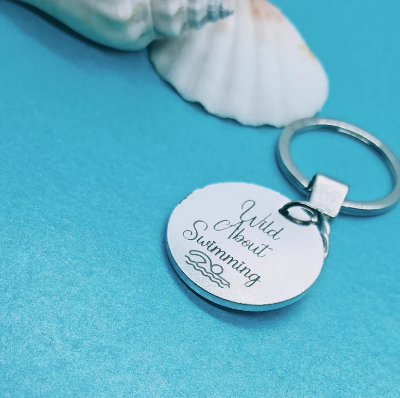 'WILD ABOUT SWIMMING' Keyring – Outdoor Swimmer Shop