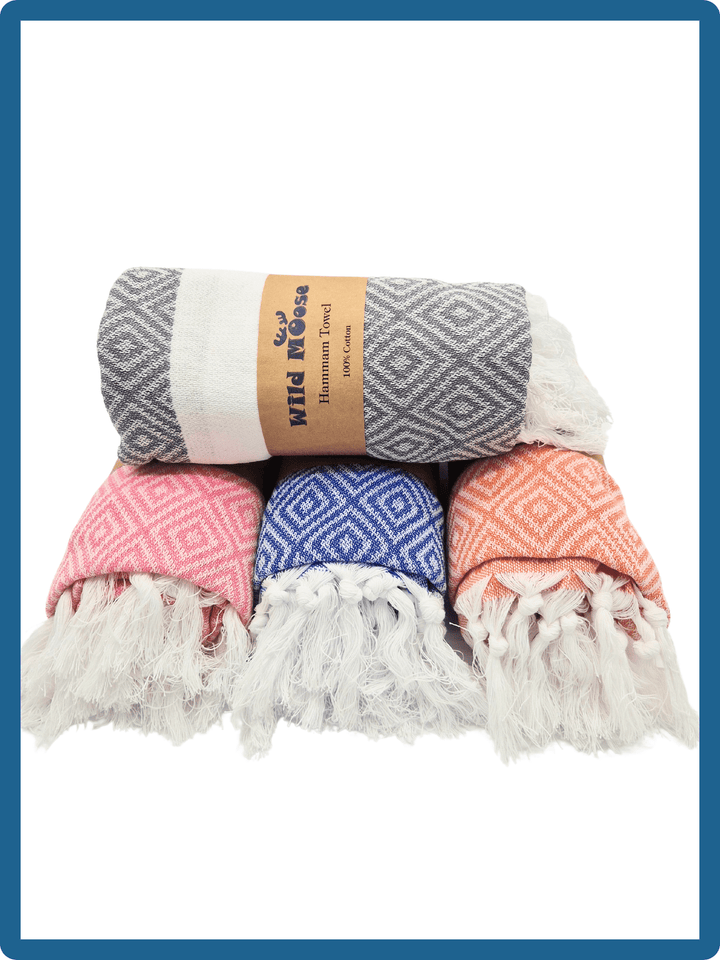 Wild Moose hammam towels in 4 colours