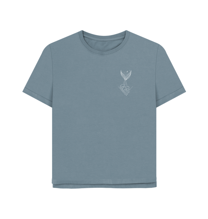 Stone Blue Printed T-shirt