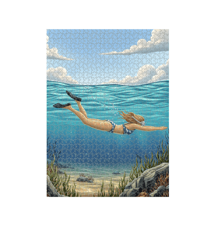 White Jigsaw Puzzles Front
