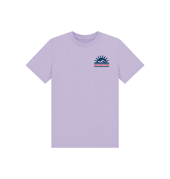 Soft Lilac Printed Kids T-Shirt Front