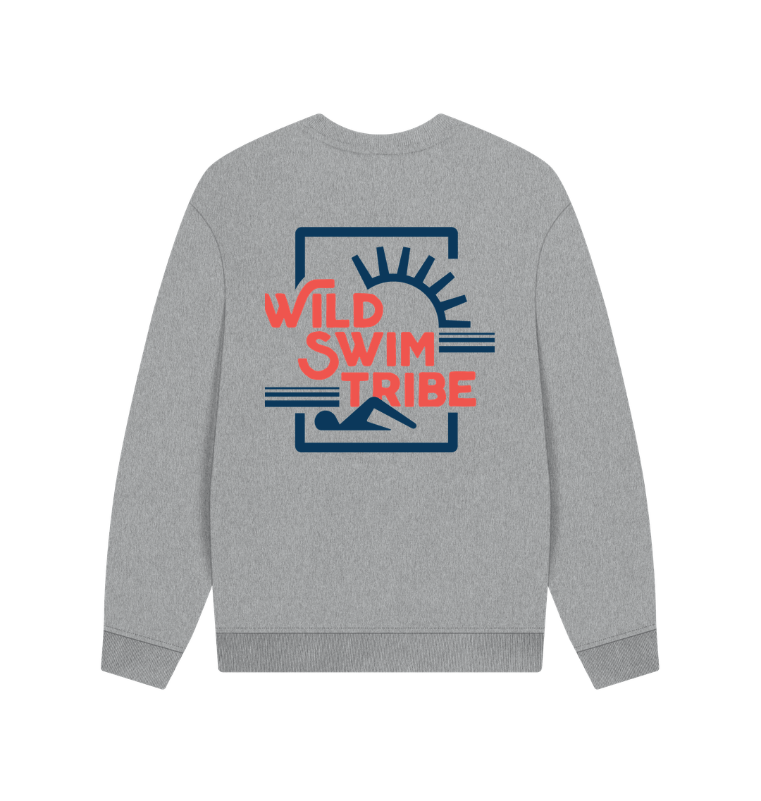 Athletic Grey Printed Sweater Back