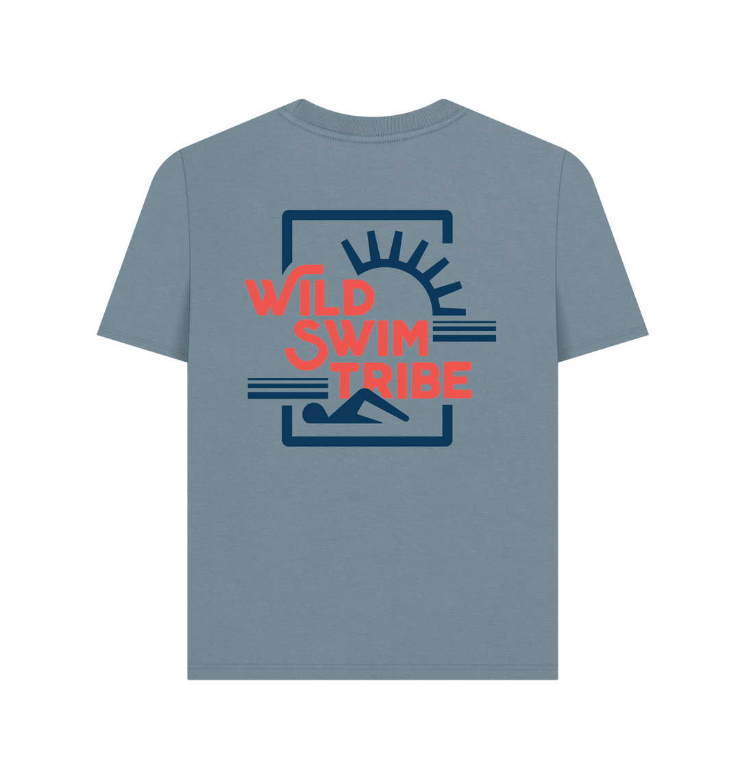 Stone Blue Printed T-shirt