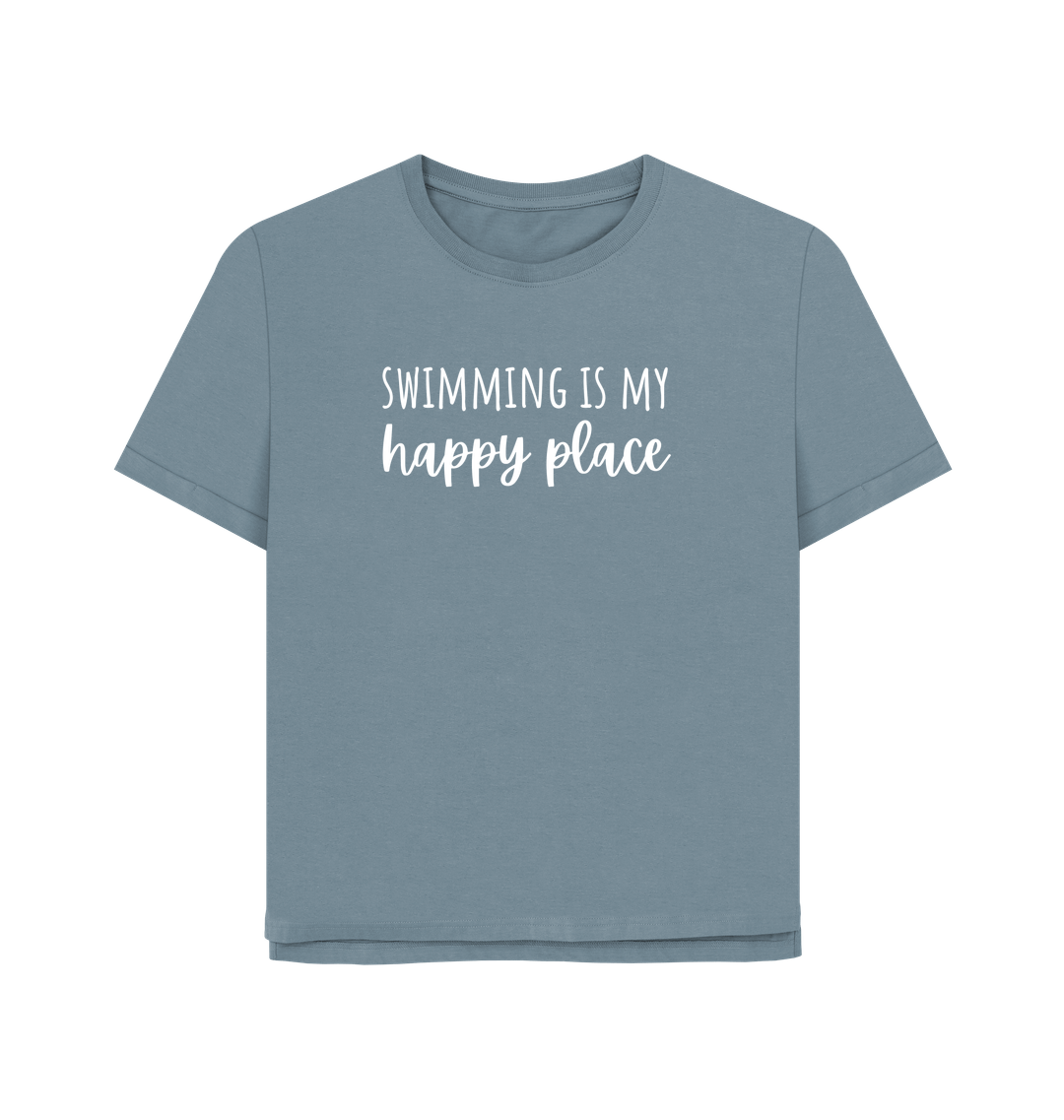 Stone Blue Printed T-shirt