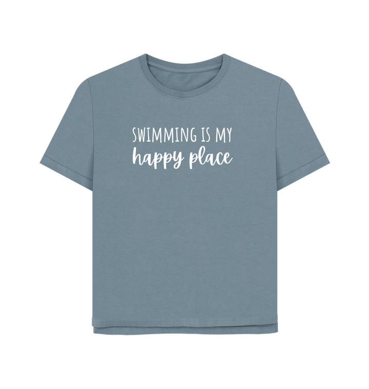 Stone Blue Printed T-shirt