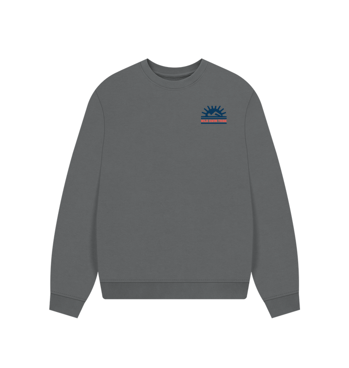 Slate Grey Printed Sweater Front