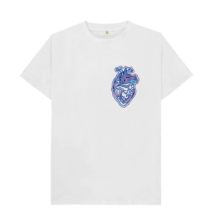 White 'OCEAN HEART' Mens Tee