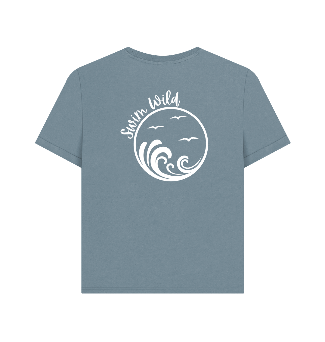 Stone Blue Printed T-shirt
