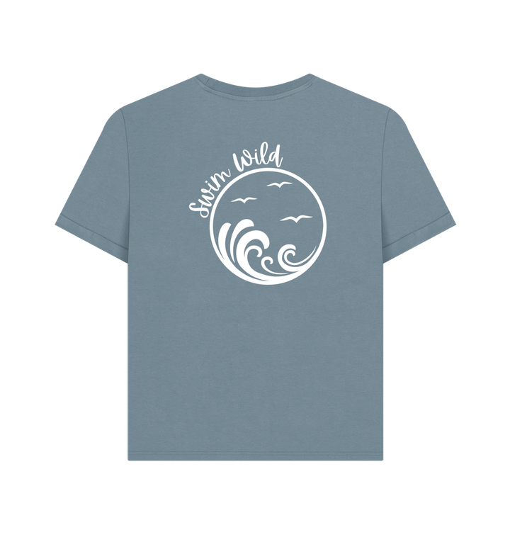 Stone Blue Printed T-shirt