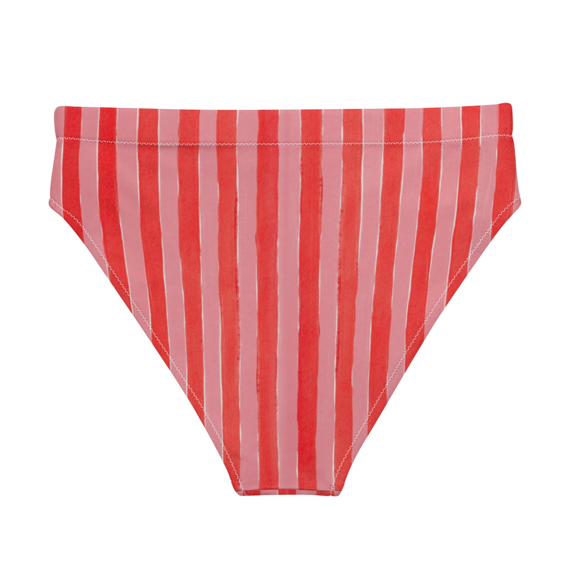 Stripes Recycled high waisted bikini bottom