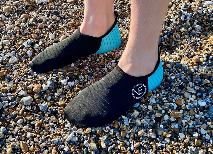 Adult 'The Sporty' Recyclable Aqua Water Shoe with Black Sole