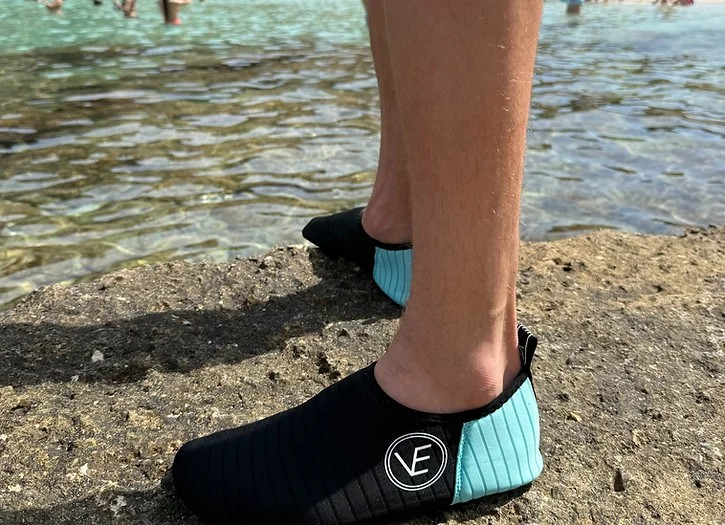 Adult 'The Sporty' Recyclable Aqua Water Shoe with Black Sole