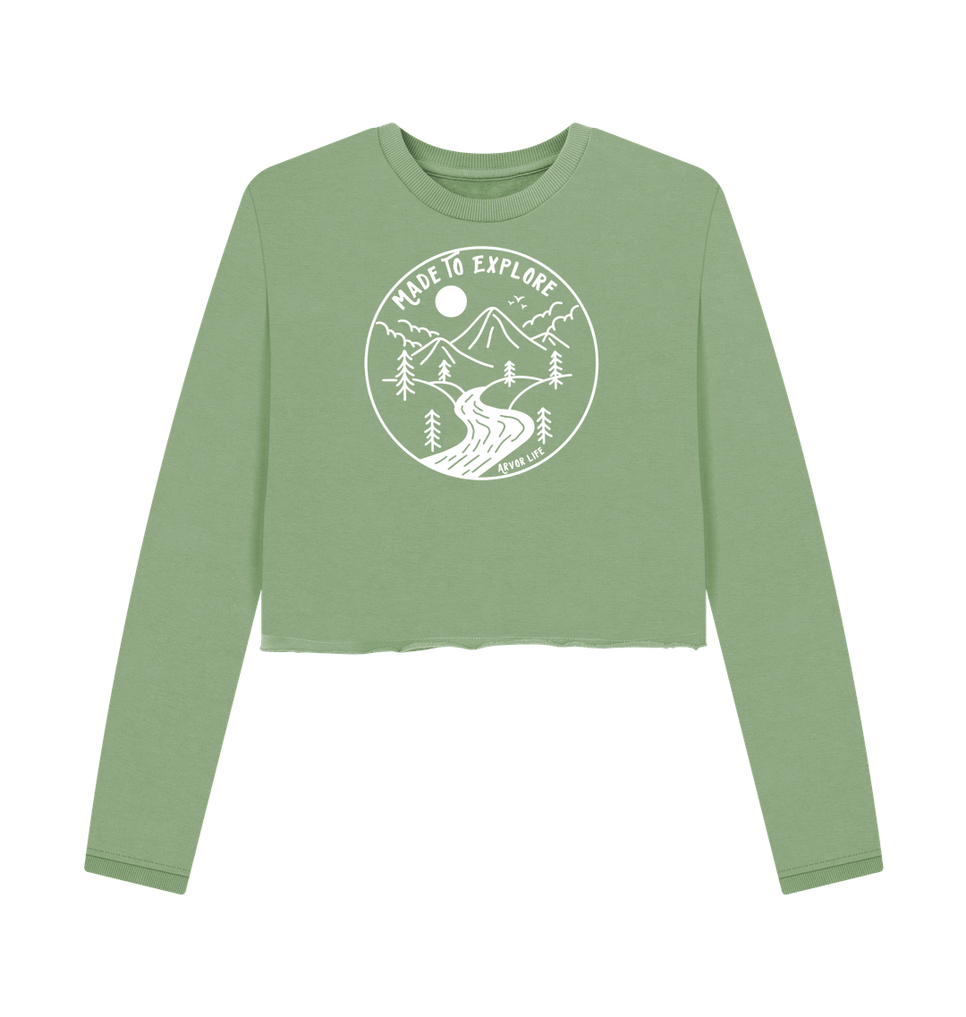 Sage Printed Boxy Jumpers