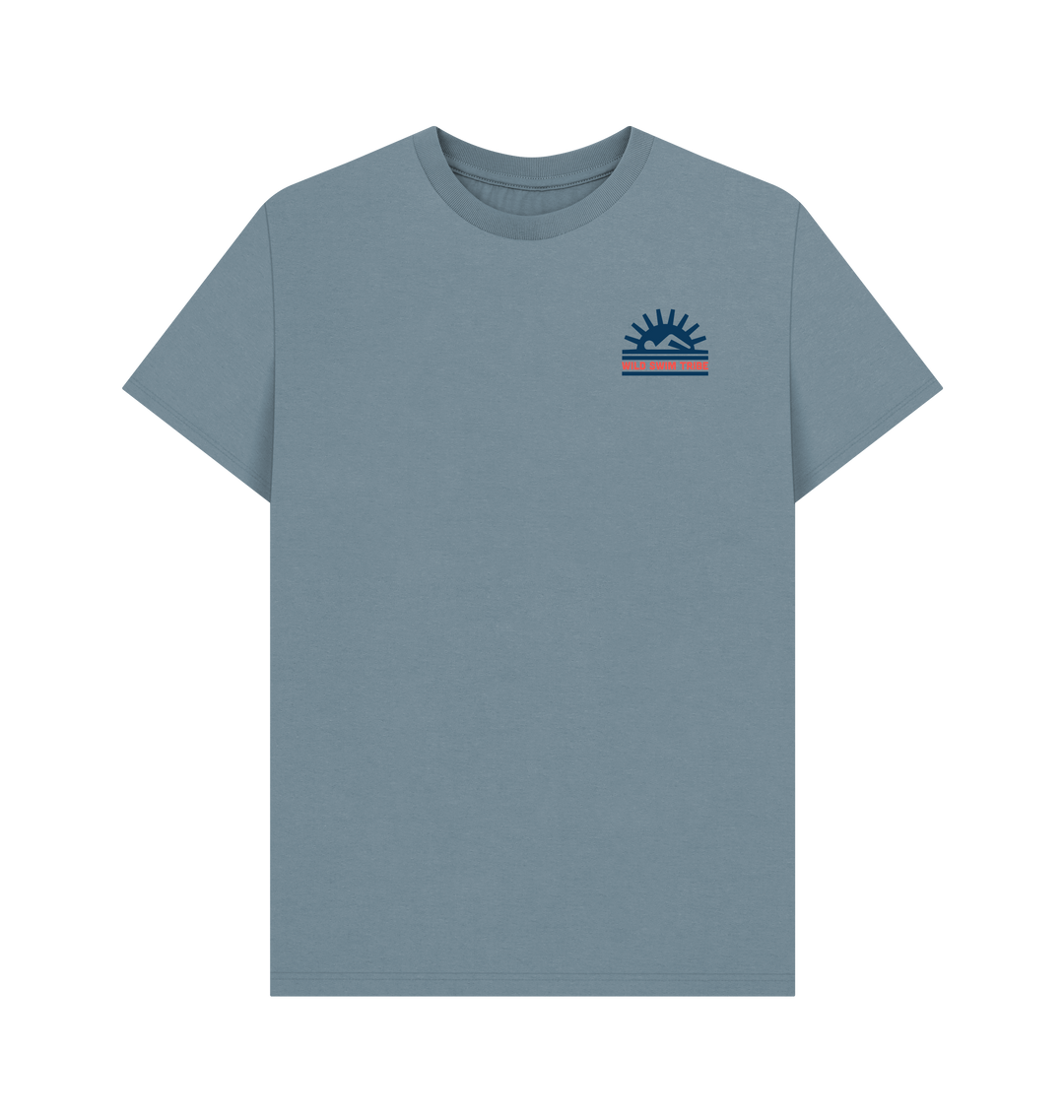 Stone Blue Printed T-shirt Front