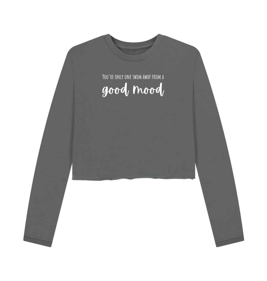 Slate Grey Printed Boxy Jumpers