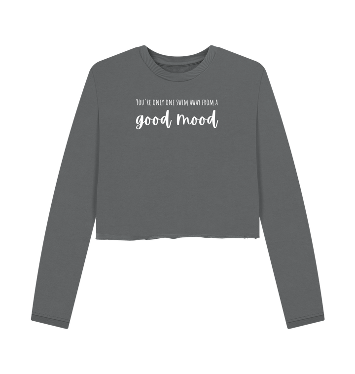 Slate Grey Printed Boxy Jumpers