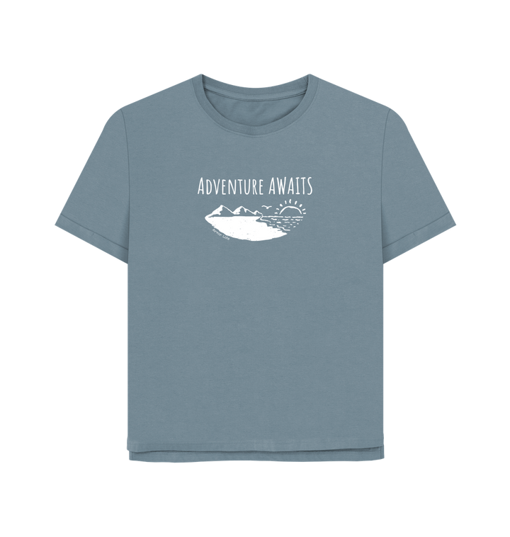 Stone Blue Printed T-shirt