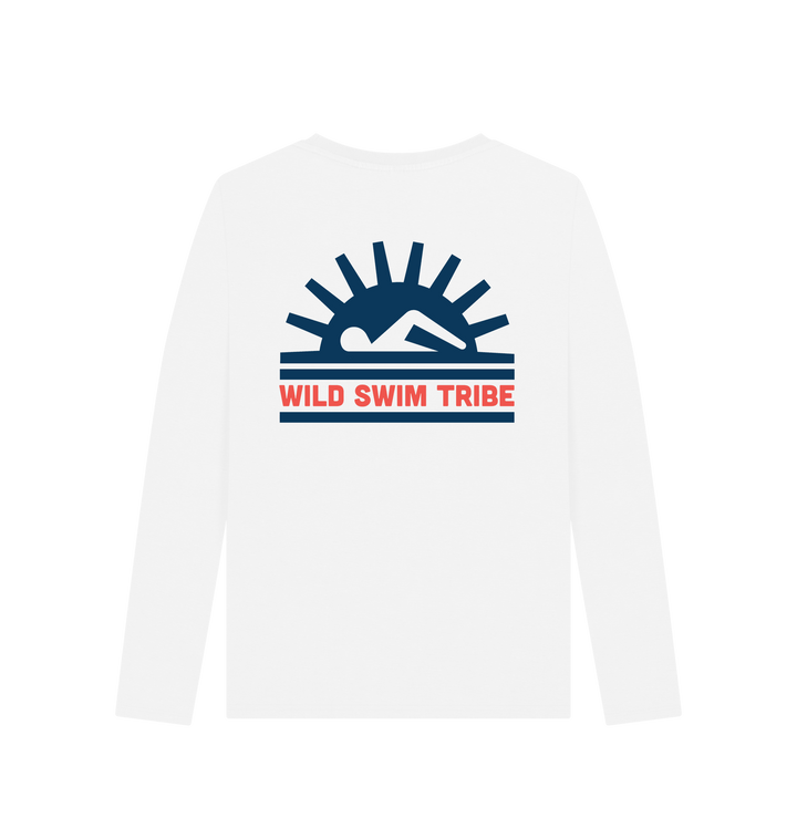 White Printed Long Sleeve T Shirt