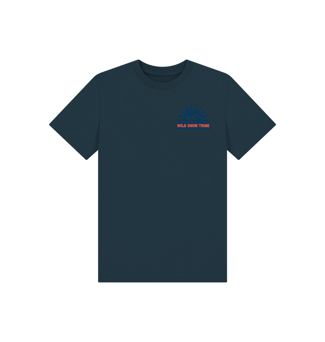 Denim Blue Printed Kids T-Shirt