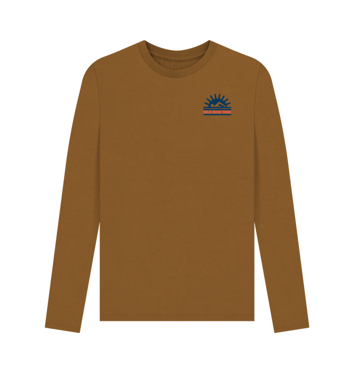 Brown Printed Long Sleeve T Shirt Front