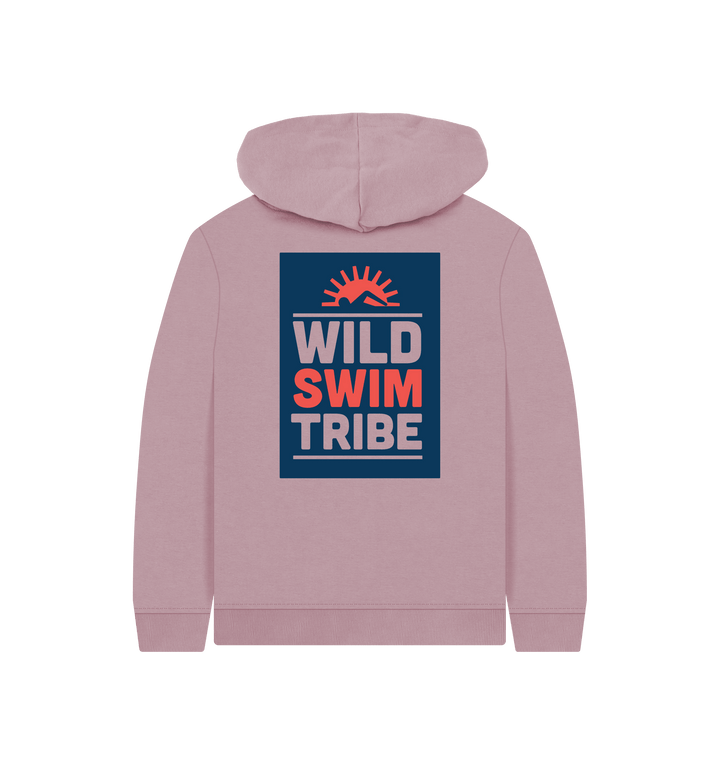 Mauve Printed Kids Hoodie