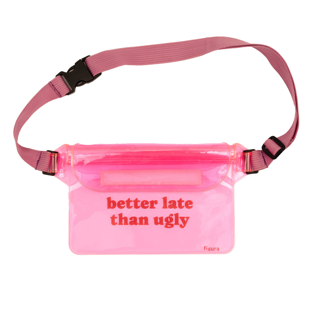Pink waist bag with &