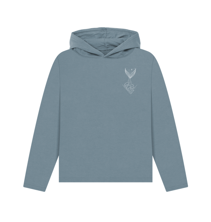 Stone Blue Printed Hoody