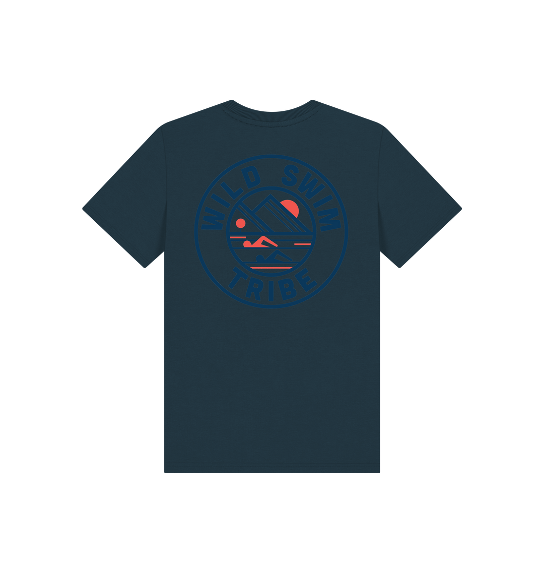 Denim Blue Printed Kids T-Shirt