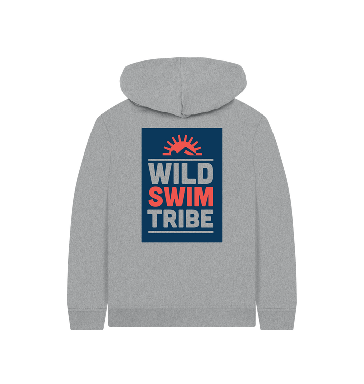 Athletic Grey Printed Kids Hoodie