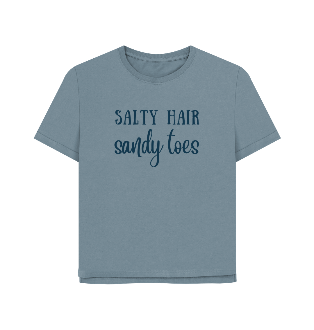 Stone Blue Printed T-shirt