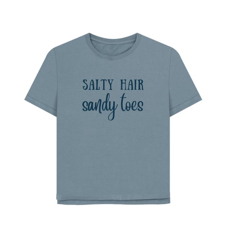 Stone Blue Printed T-shirt