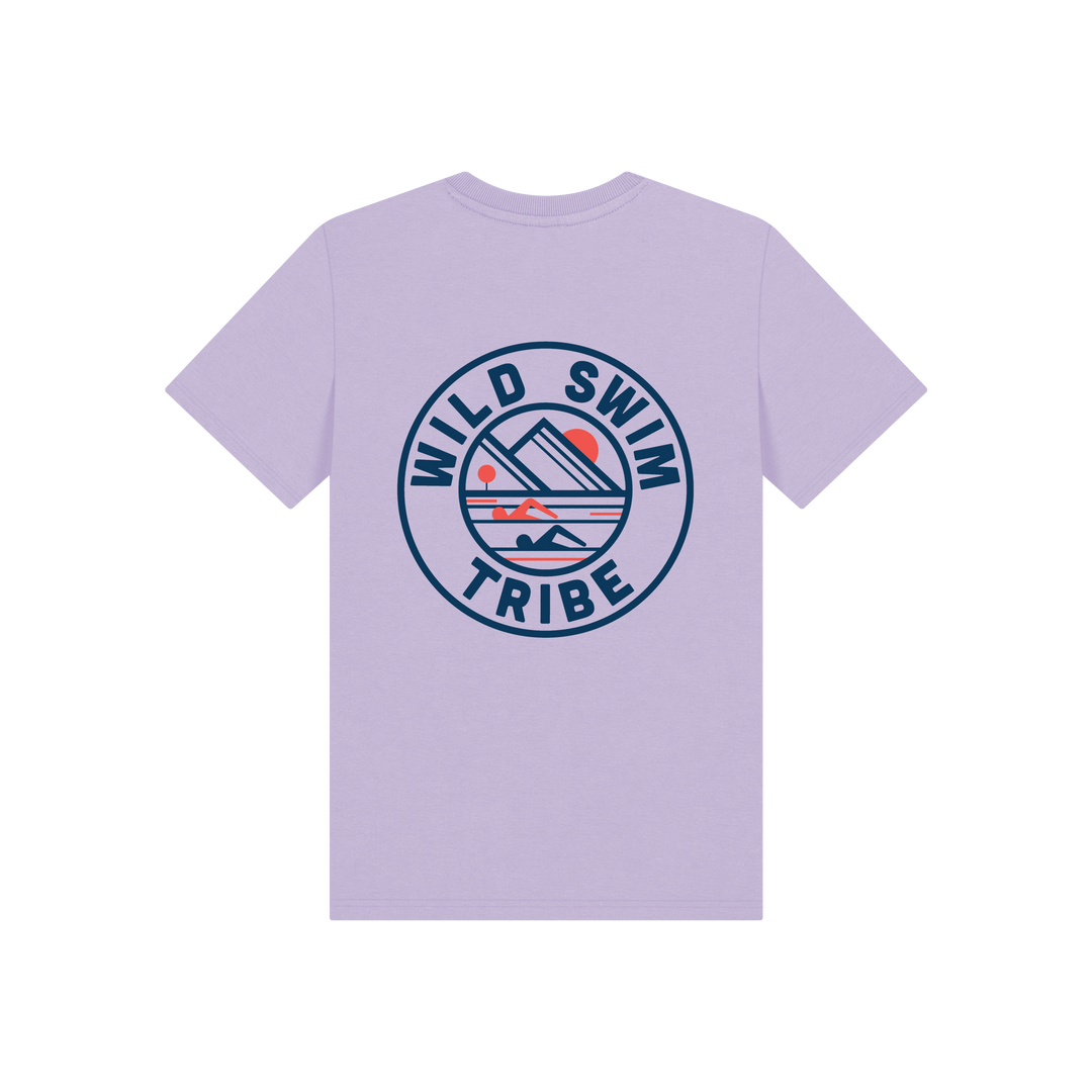 Soft Lilac Printed Kids T-Shirt Back
