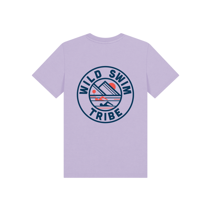 Soft Lilac Printed Kids T-Shirt Back