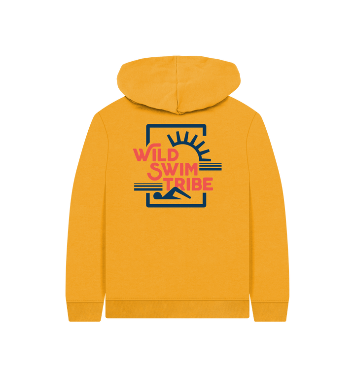 Mustard Printed Kids Hoodie