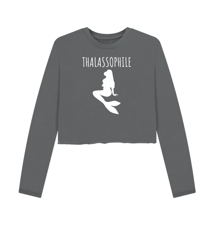 Slate Grey Printed Boxy Jumpers