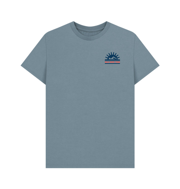 Stone Blue Printed T-shirt Front