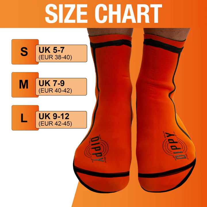 Neoprene 3MM Swim Socks - Orange