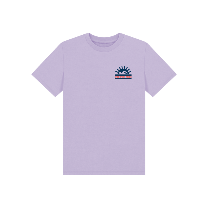Soft Lilac Printed Kids T-Shirt Front