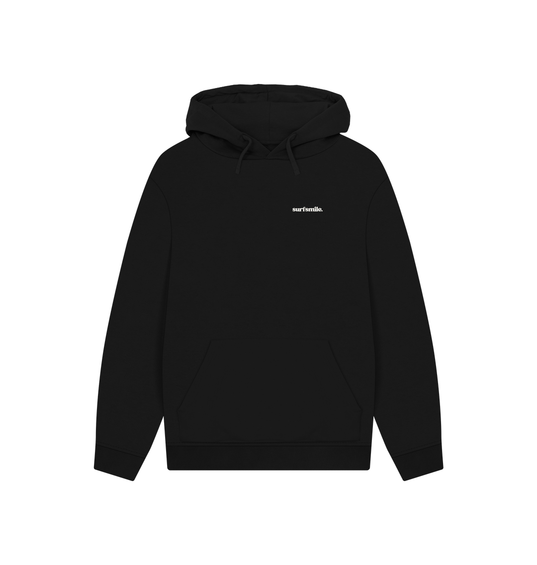 Black Printed Hoody Front