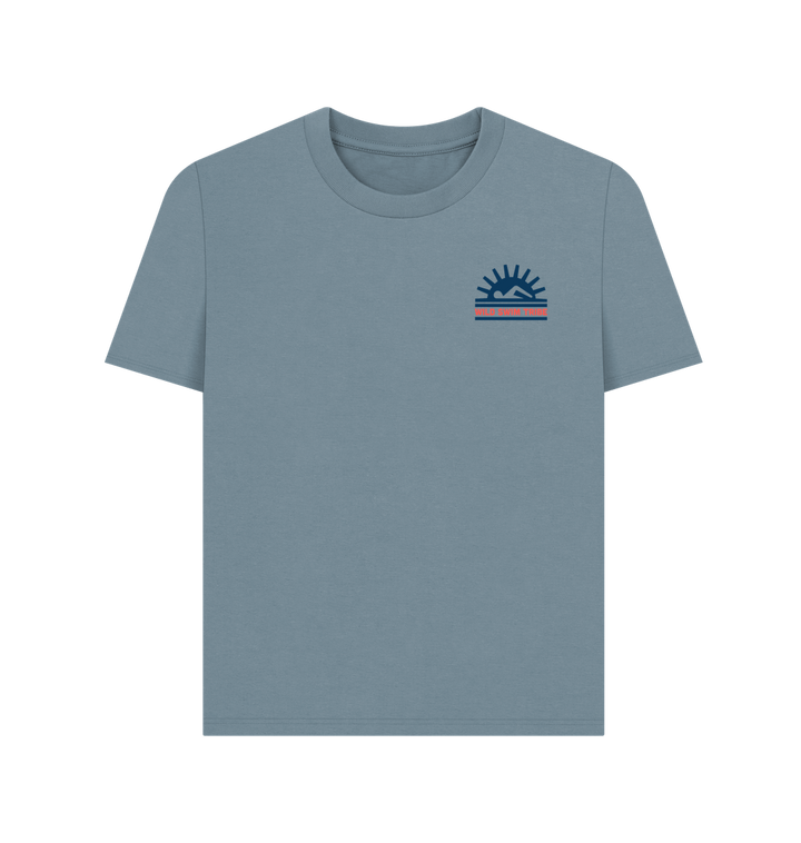 Stone Blue Printed T-shirt Front