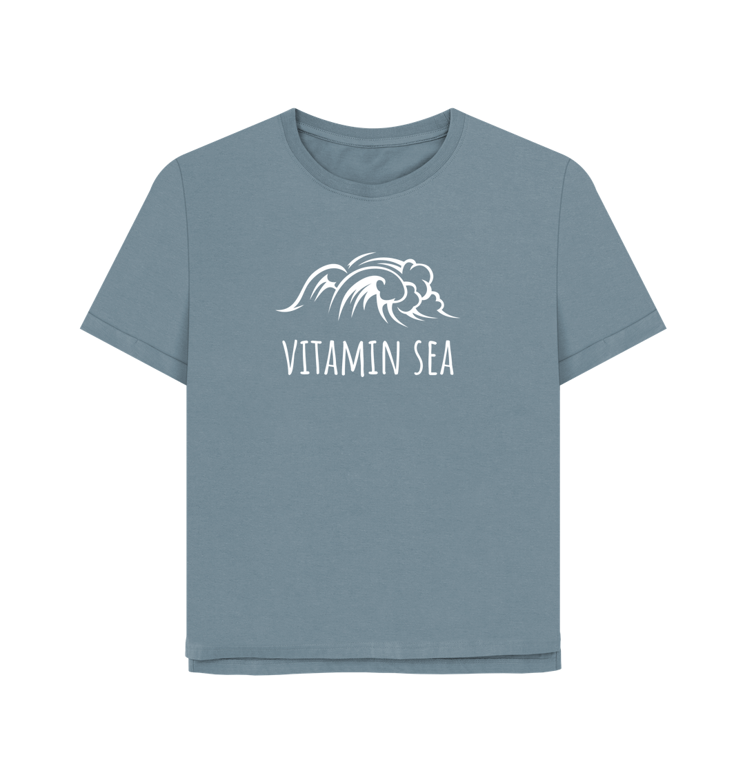 Stone Blue Printed T-shirt