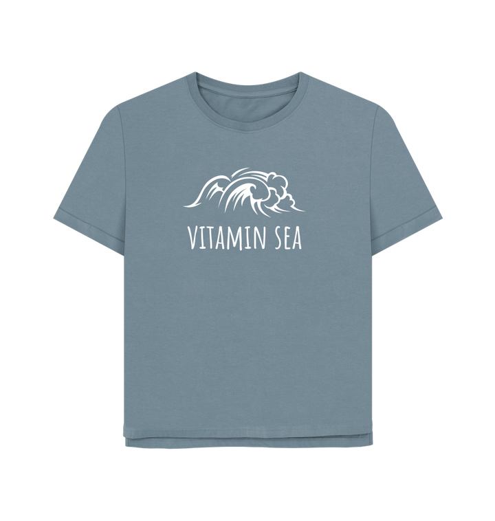 Stone Blue Printed T-shirt
