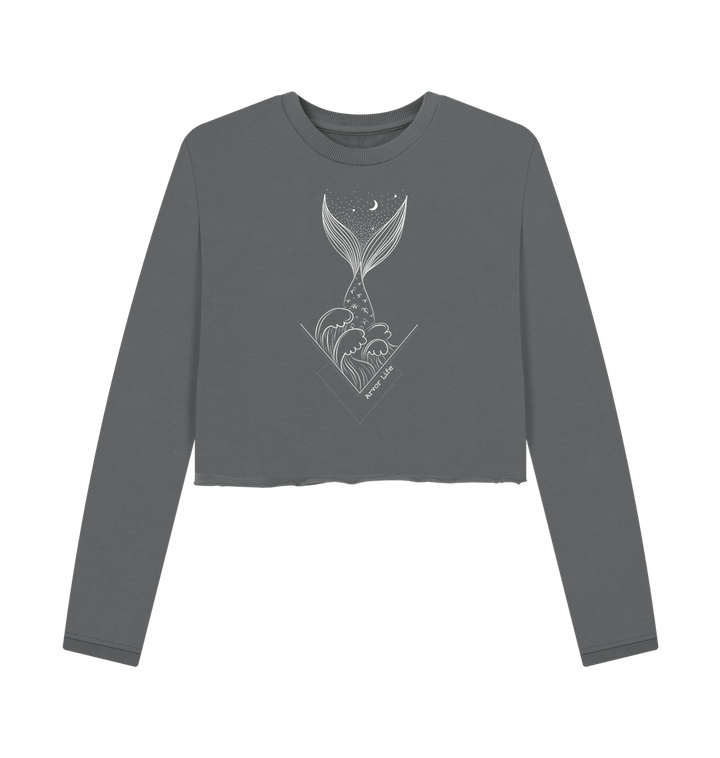 Slate Grey Printed Boxy Jumpers