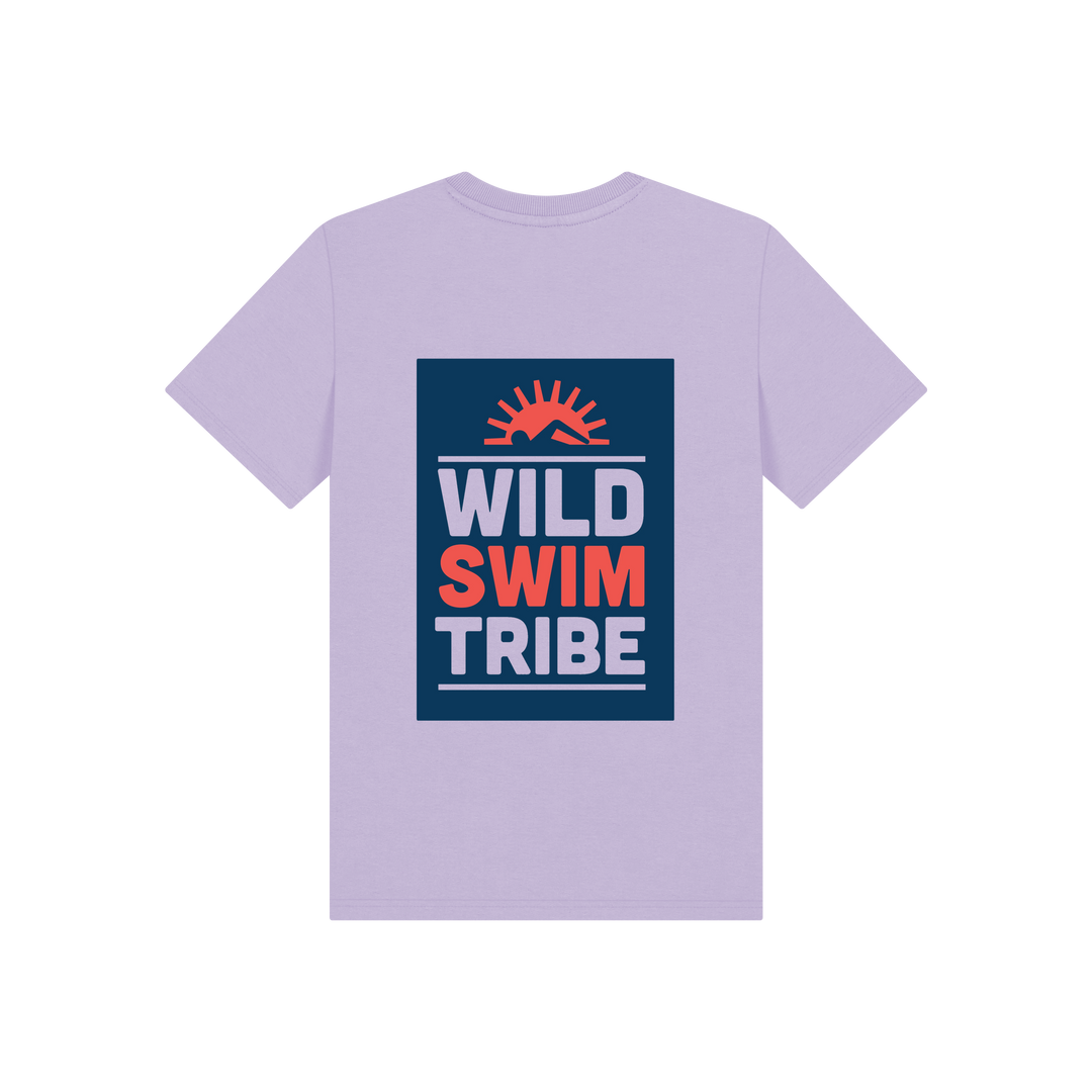 Soft Lilac Printed Kids T-Shirt Back